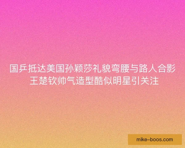 国乒抵达美国孙颖莎礼貌弯腰与路人合影 王楚钦帅气造型酷似明星引关注